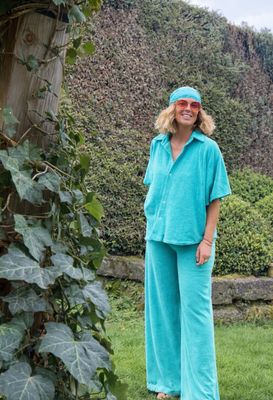 Ensemble éponge Celia turquoise