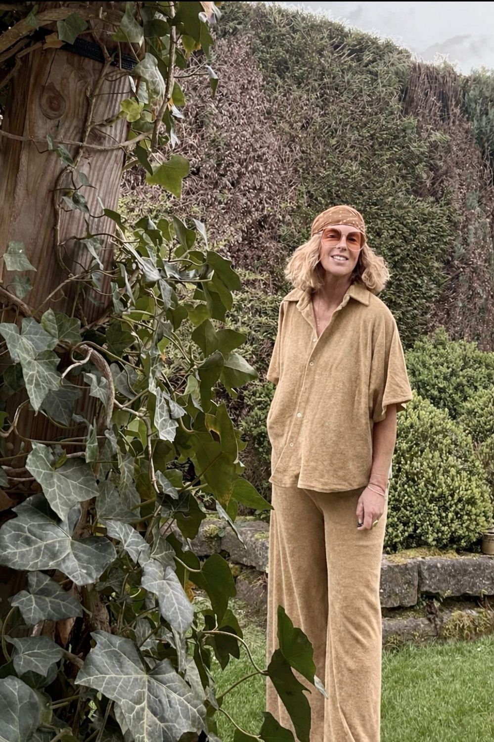 Ensemble éponge Celia caramel