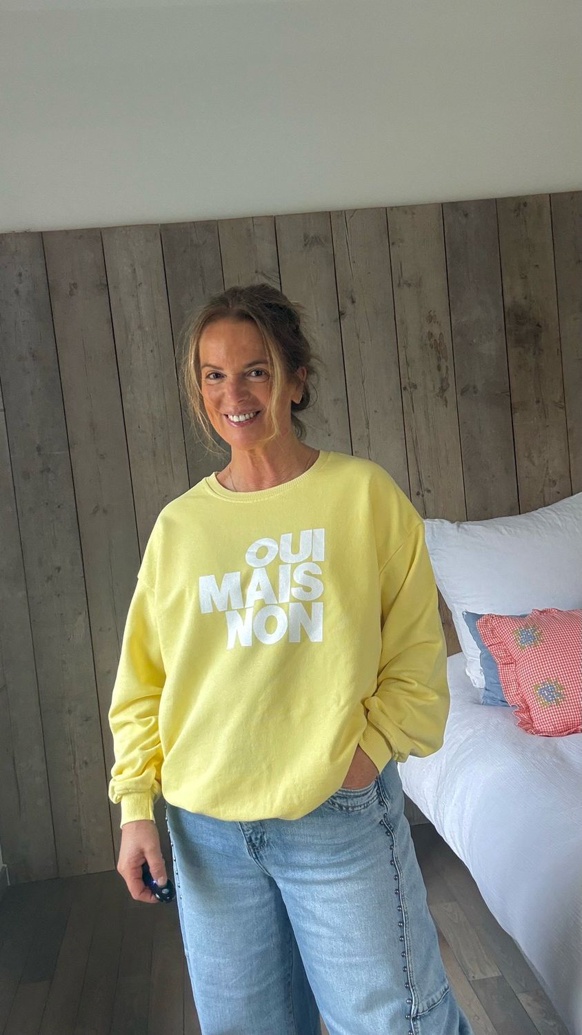 Sweat jaune ROSE METAL