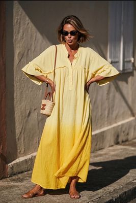 Robe tye&day jaune la Cabane Robe tye&day jaune la Cabane