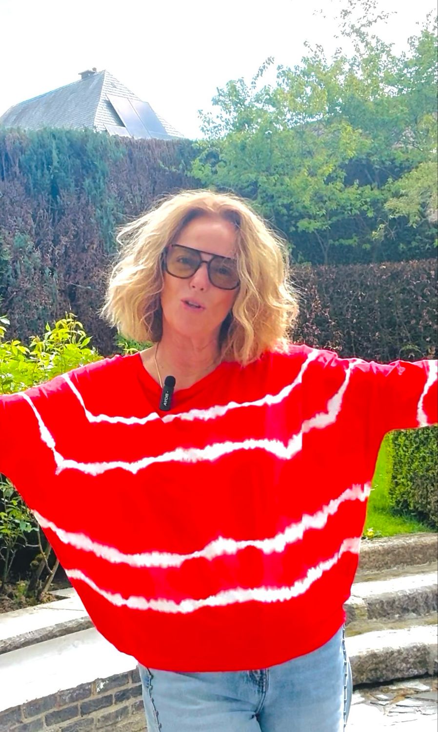 TEE tye &amp; dye rouge