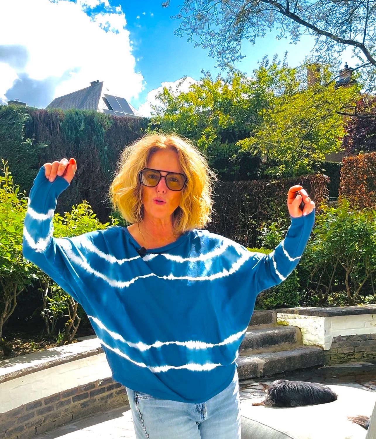 TEE tye &amp; dye bleu