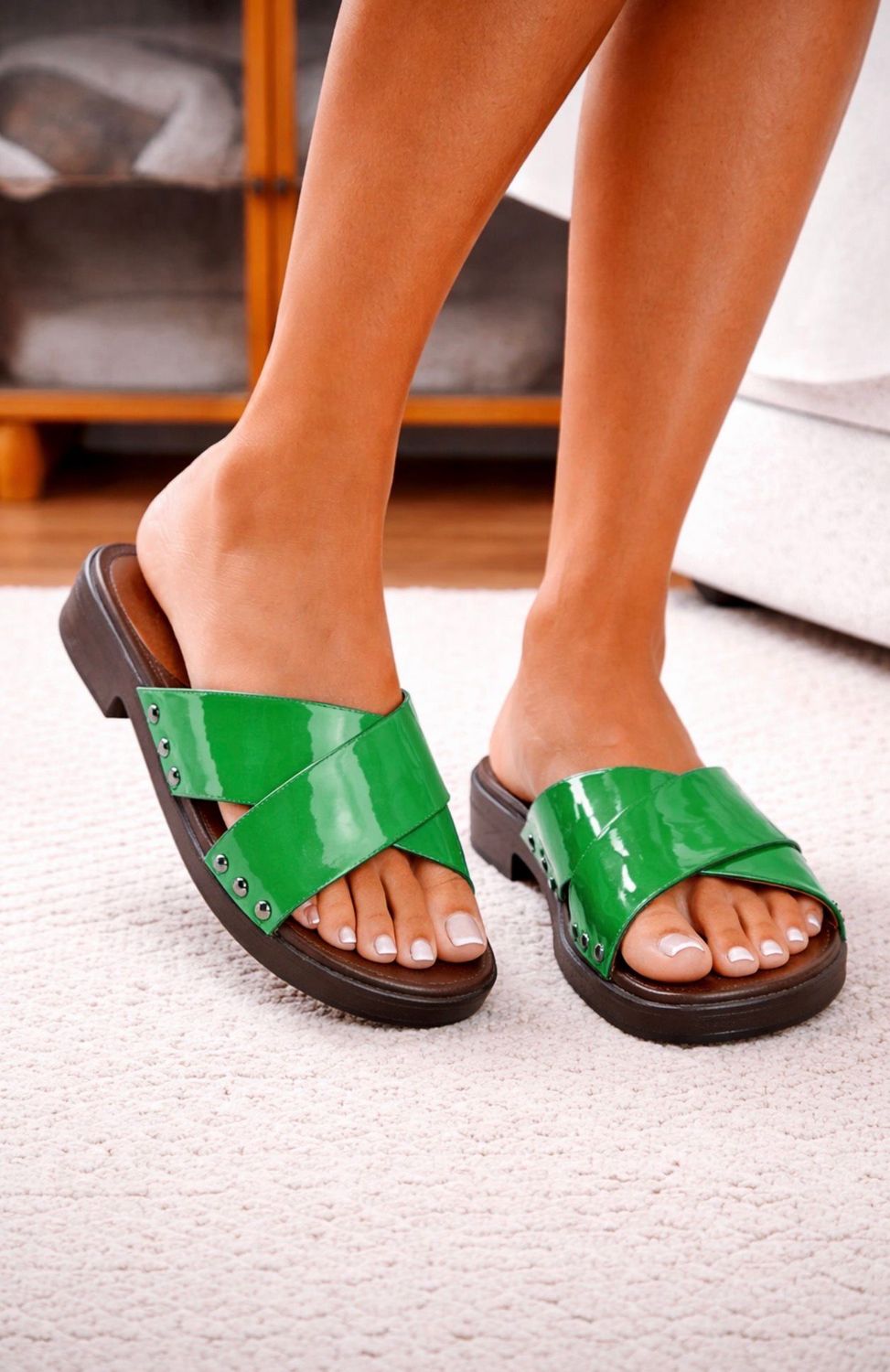 Les clapettes Ramatuelle verte