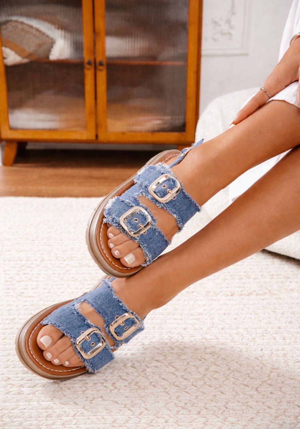 Sandale Florence jean’s bleu