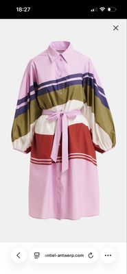 Robe chemise Essentiel à rayures lilas et multicolores