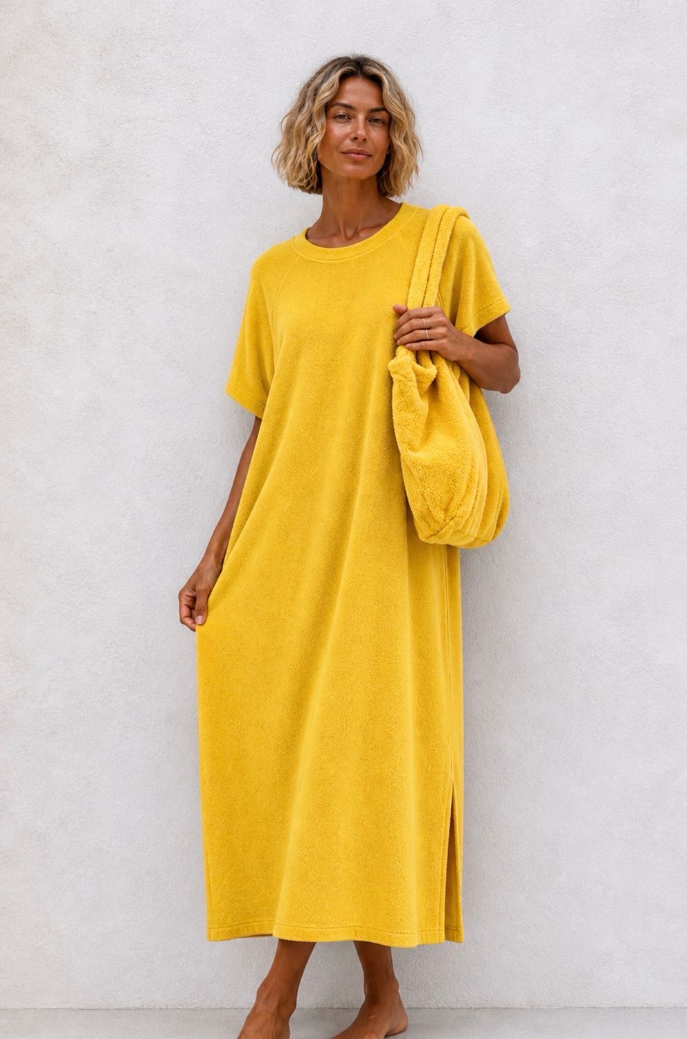Robe éponge Lou jaune