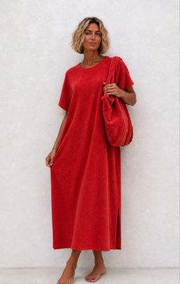 Robe éponge Lou rouge