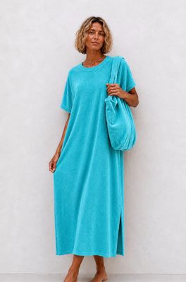Robe éponge turquoise Lou