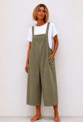 Salopette vintage kaki