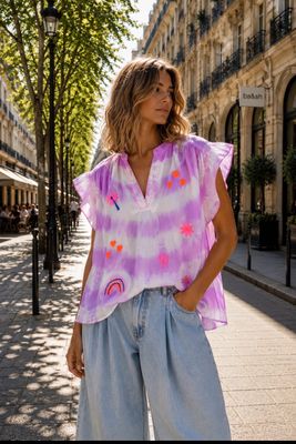 Chemise tye &amp;dye rose