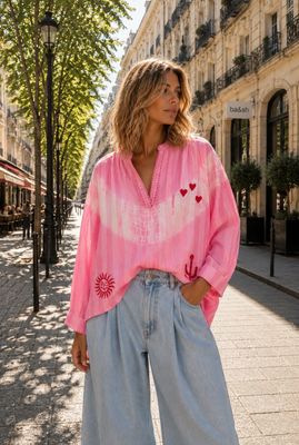 Chemise Sabine Rose La Cabane Chemise Sabine Rose La Cabane