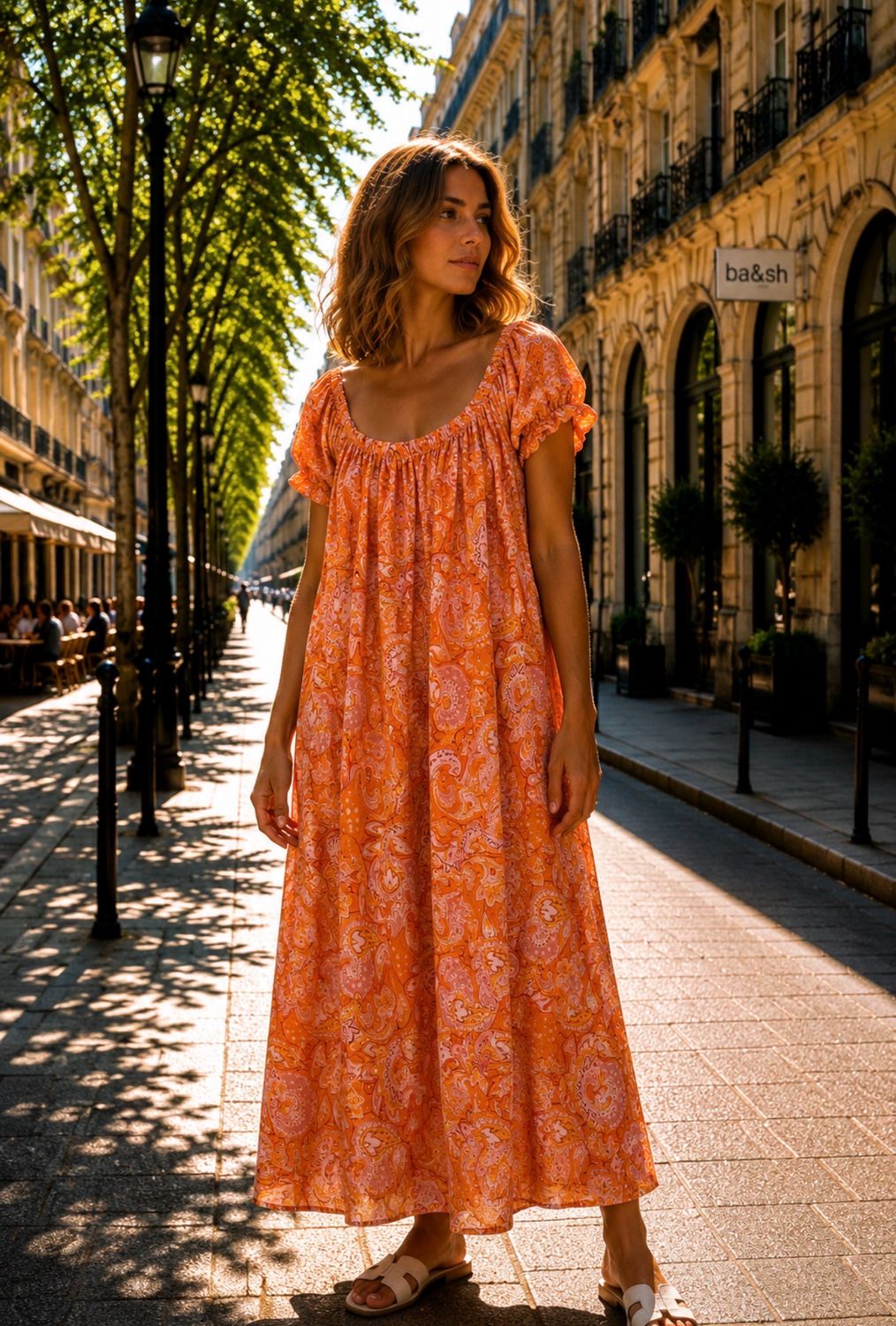 Robe orange la Cabane Robe orange la Cabane