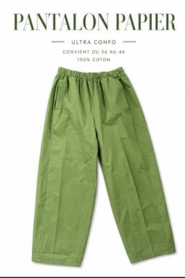 Pantalon papier kaki clair Pantalon papier kaki clair