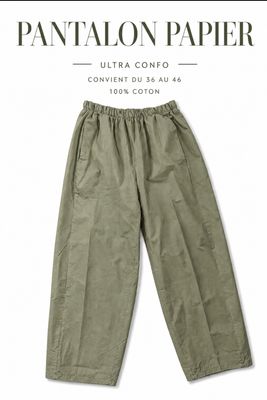 Pantalon papier kaki Pantalon papier kaki