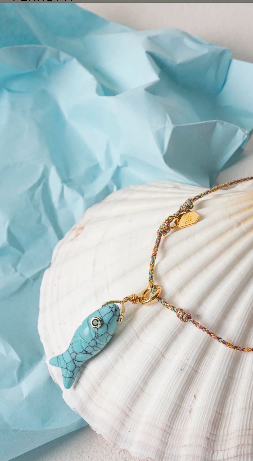 Collier Poisson turquoise Collier Poisson turquoise