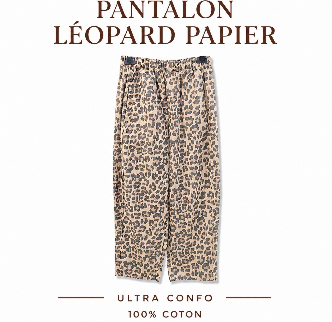 Pantalon papier Leopard Pantalon papier Leopard