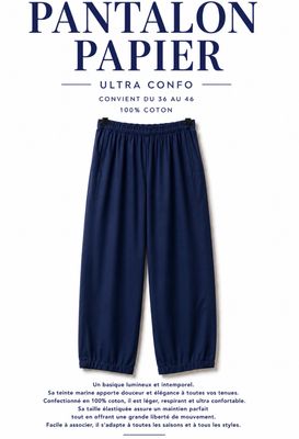 Pantalon papier Navy Pantalon papier Navy