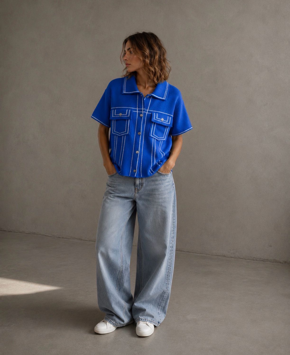 Pull Zoë bleu bic la Cabane Pull Zoë bleu bic la Cabane