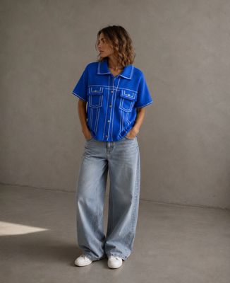Pull Zoë bleu bic la Cabane Pull Zoë bleu bic la Cabane