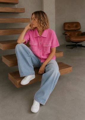 Pull Zoë rose la Cabane Pull Zoë rose la Cabane