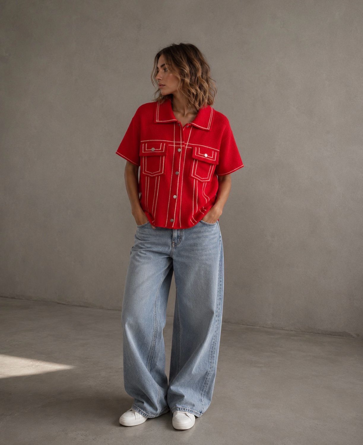 Pull Zoë rouge la cabane Pull Zoë rouge la cabane