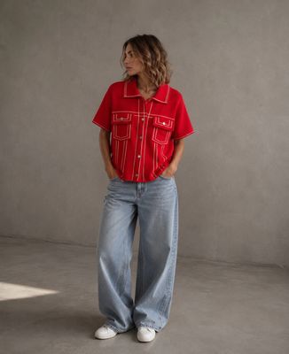 Pull Zoë rouge la cabane Pull Zoë rouge la cabane