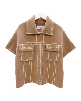 Pull Zoë camel La Cabane