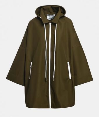 Imperméable Essentiel oversize à capuche kaki Imperméable Essentiel oversize à capuche kaki