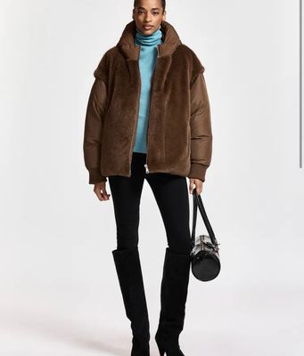 Veste matelassée Essentiel a manches amovibles marron Veste matelassée Essentiel a manches amovibles marron