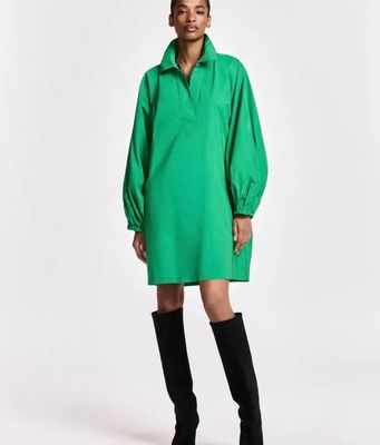 Mini-robe Essentiel oversize à manches volumineuses verte Mini-robe Essentiel oversize à manches volumineuses verte