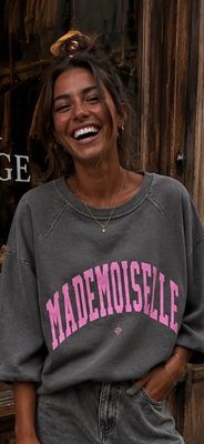 Sweat gris mademoiselle la Cabane