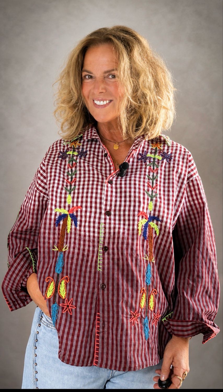 Chemise Zia bordeaux