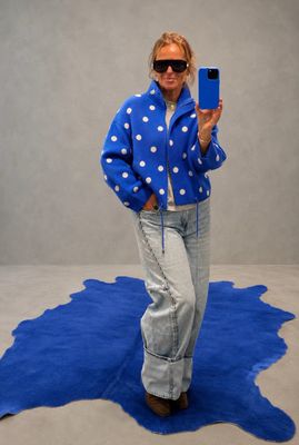 Pull pois bleu bic Pull pois bleu bic