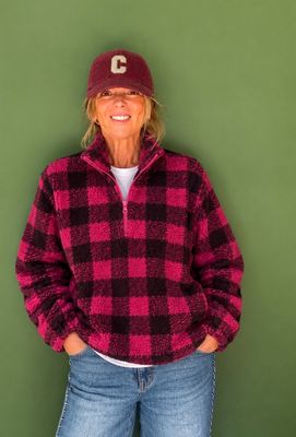 Veste Gudule Bordeaux et Fushia la Cabane Veste Gudule Bordeaux et Fushia la Cabane