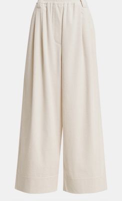 Pantalon Essentiel large en velours côtelé blanc cassé Pantalon Essentiel large en velours côtelé blanc cassé