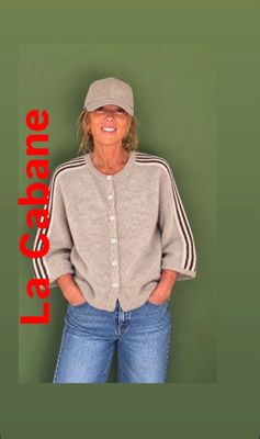 Cardigan étoile Camel la Cabane Cardigan étoile Camel la Cabane