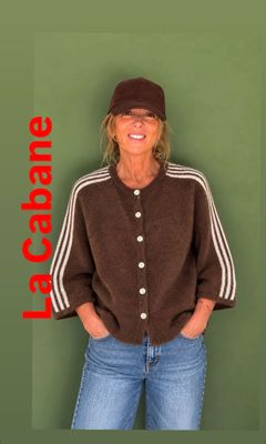 Cardigan chocolat étoile La Cabane Cardigan chocolat étoile La Cabane