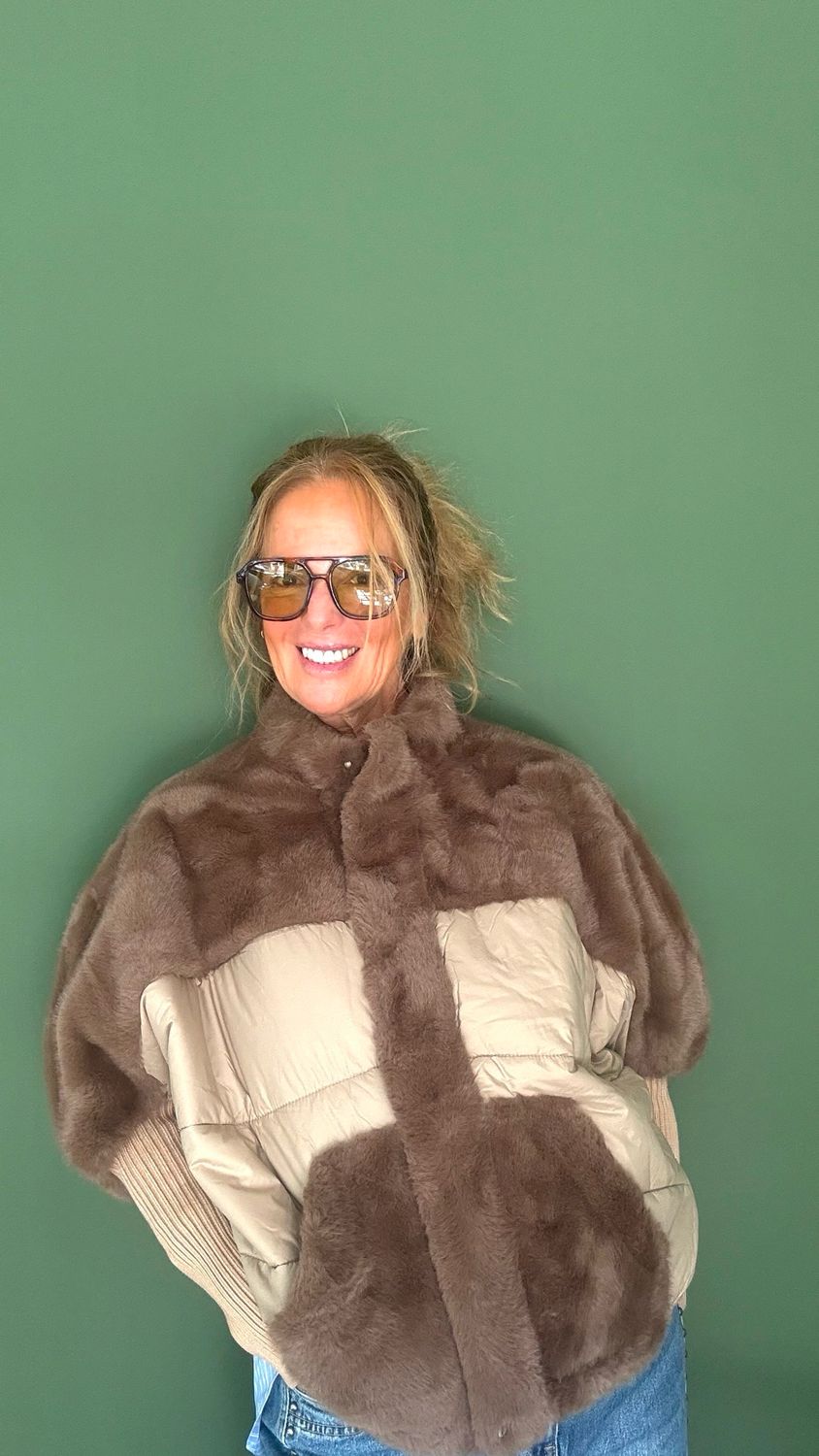 Veste Zenia taupe Orfeo