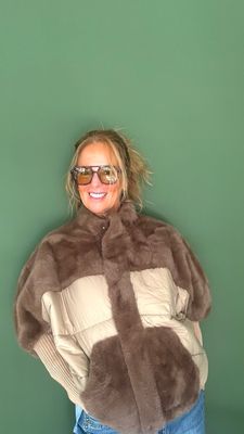 Veste Zenia taupe Orfeo