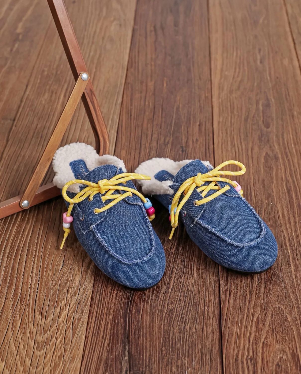 Mules jean’s lacets jaune Mules jean’s lacets jaune