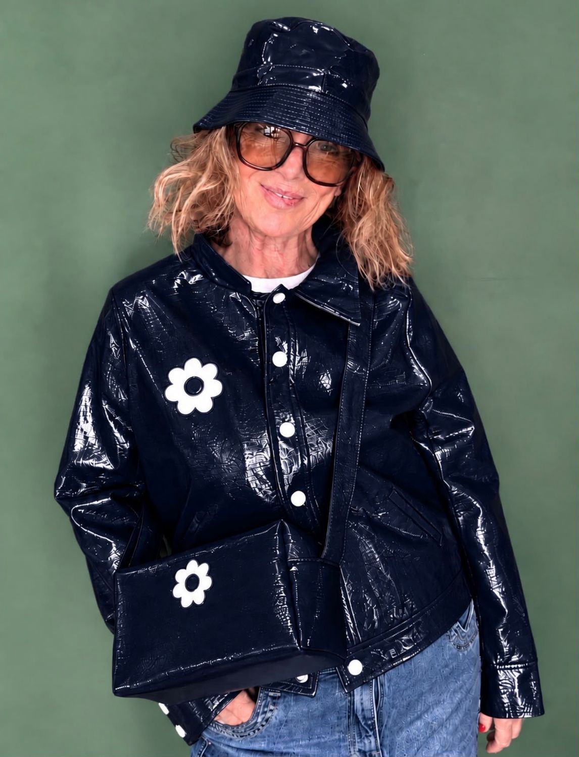 Veste Georgette bleu marine