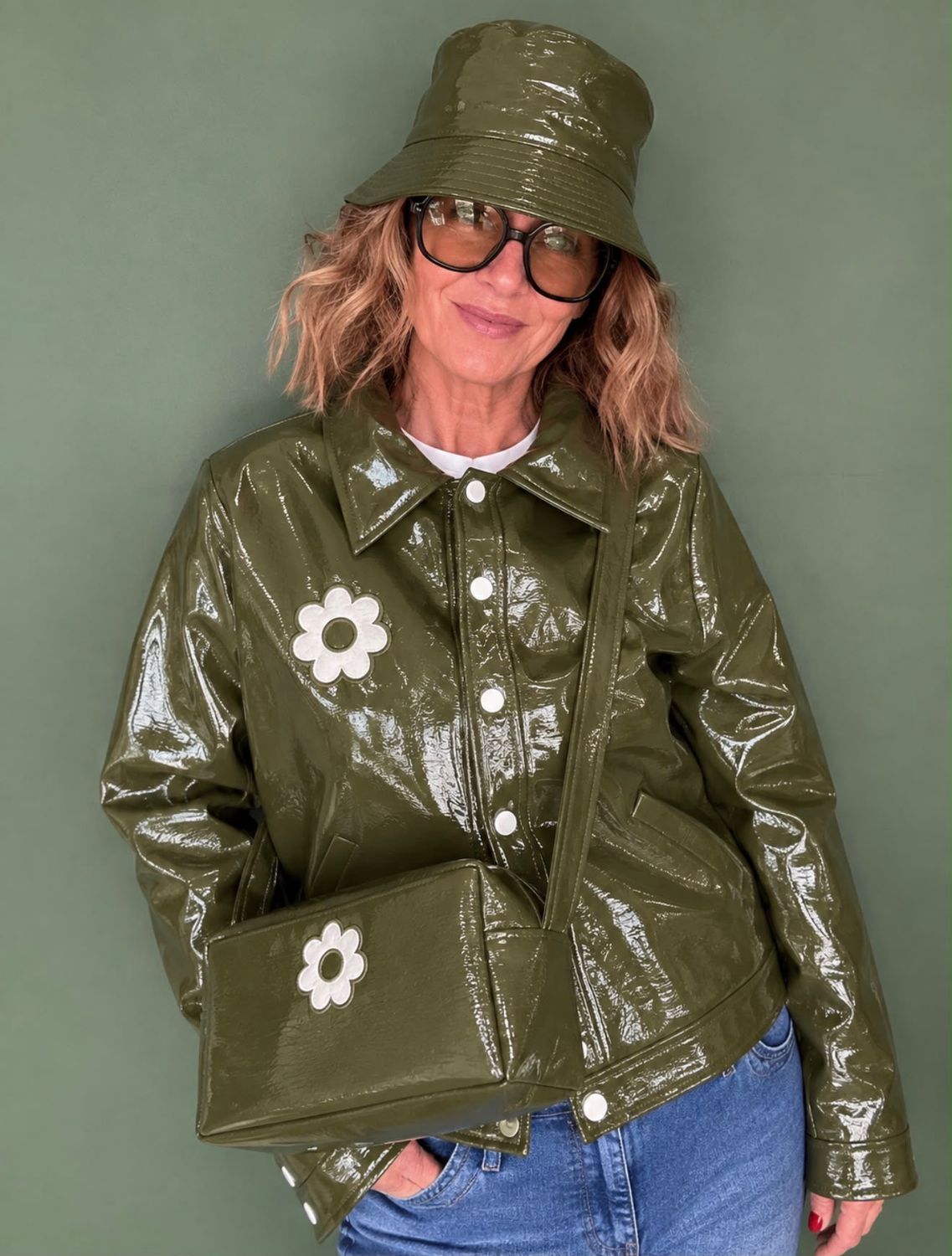 Veste Georgette kaki