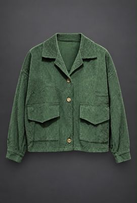 Veste Arty velours kaki