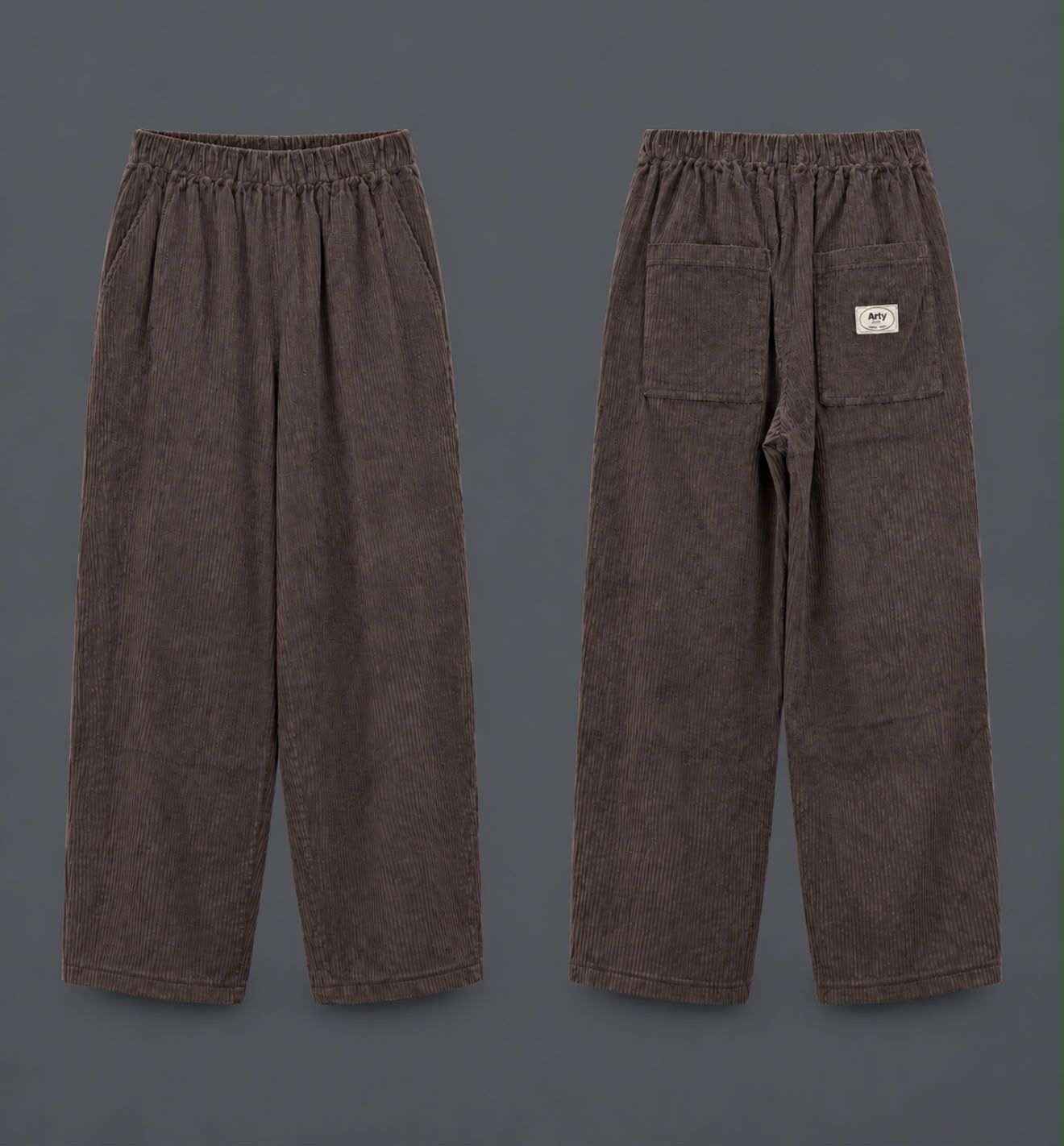 Pantalon Arty velours chocolat Pantalon Arty velours chocolat