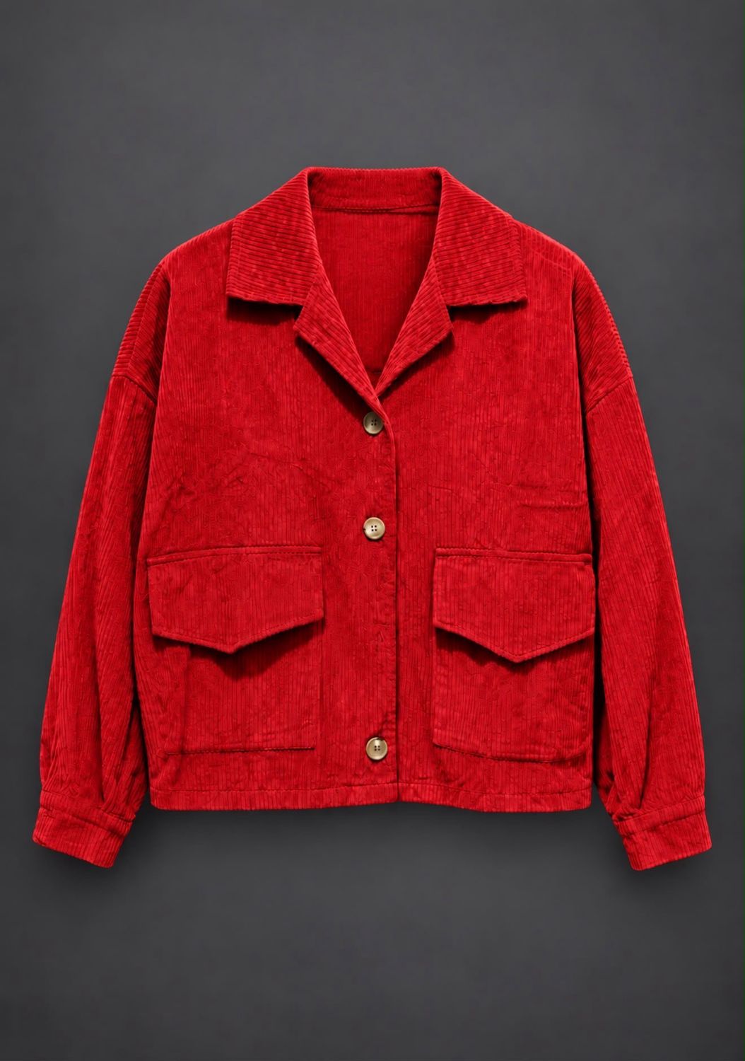 Veste Arty velours rouge