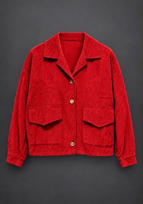 Veste Arty velours rouge