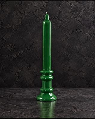 Bougie chandelier en cire Rose Metal vert sapin