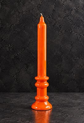 Bougie chandelier en cire orange