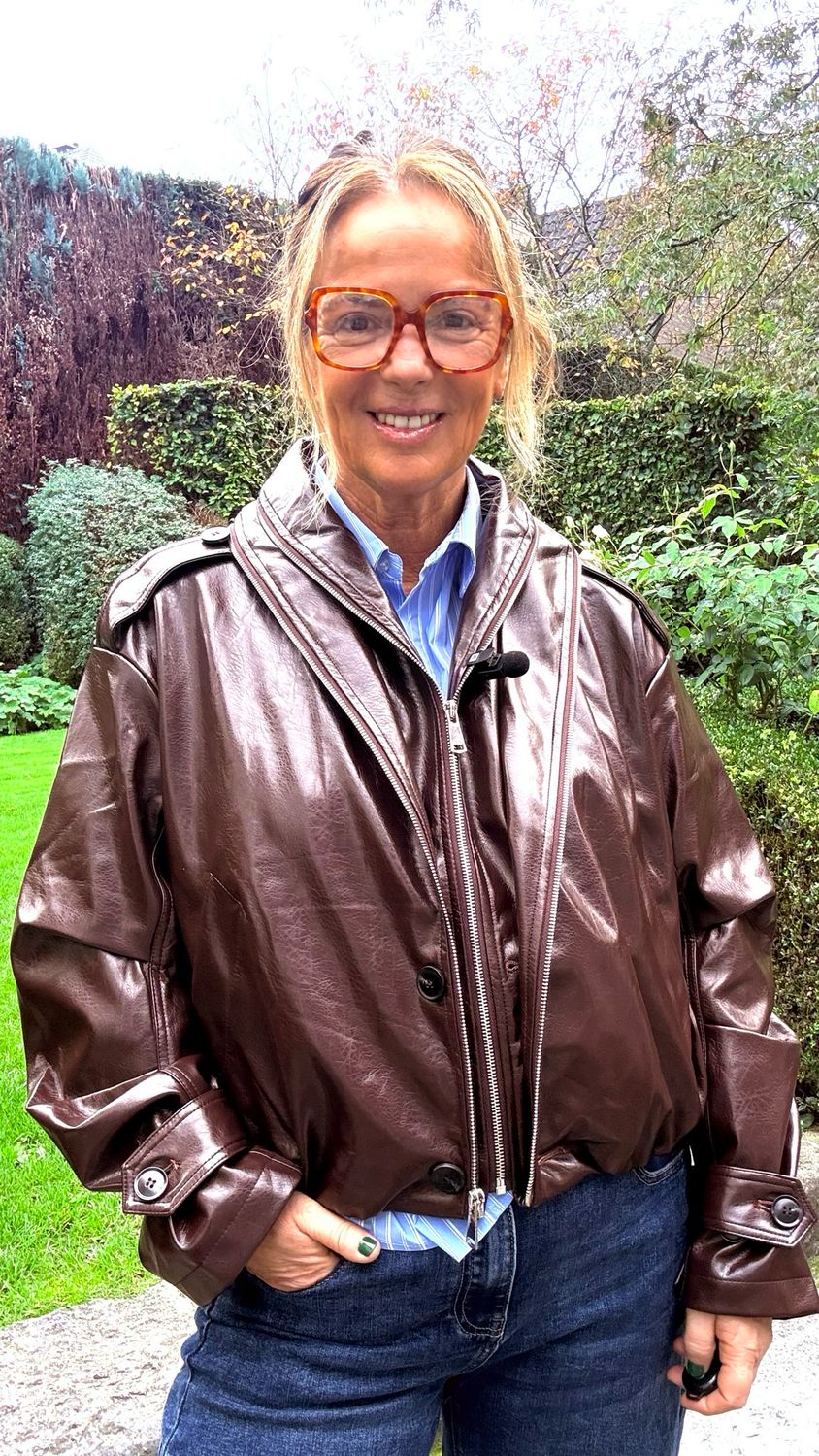 Veste en simili Bordeaux