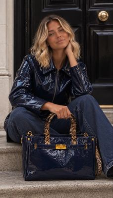 Sac en vinyl Navy Odile la Cabane Sac en vinyl Navy Odile la Cabane